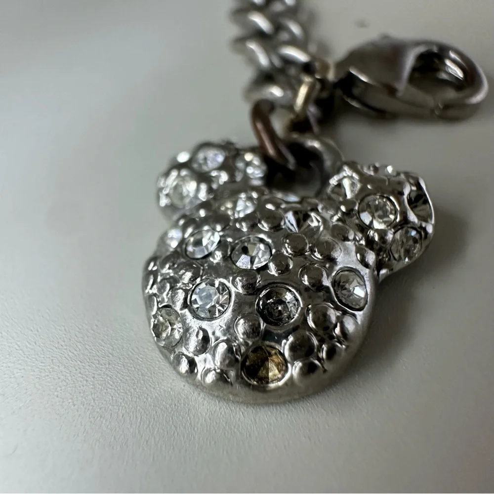 Disney Charm Bracelet Silver-Tone w Piglet Mickey Friends